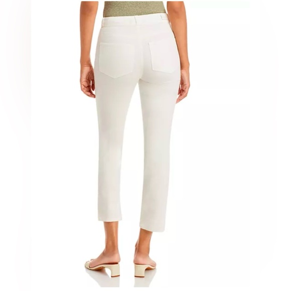 New Paige Cindy High Rise Ankle Straight Corduroy Jeans in Ecru - Picture 2 of 11